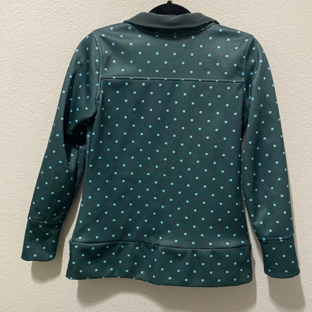Burton Dryride Snow board Full Zip Jacket small Green Blue MCM